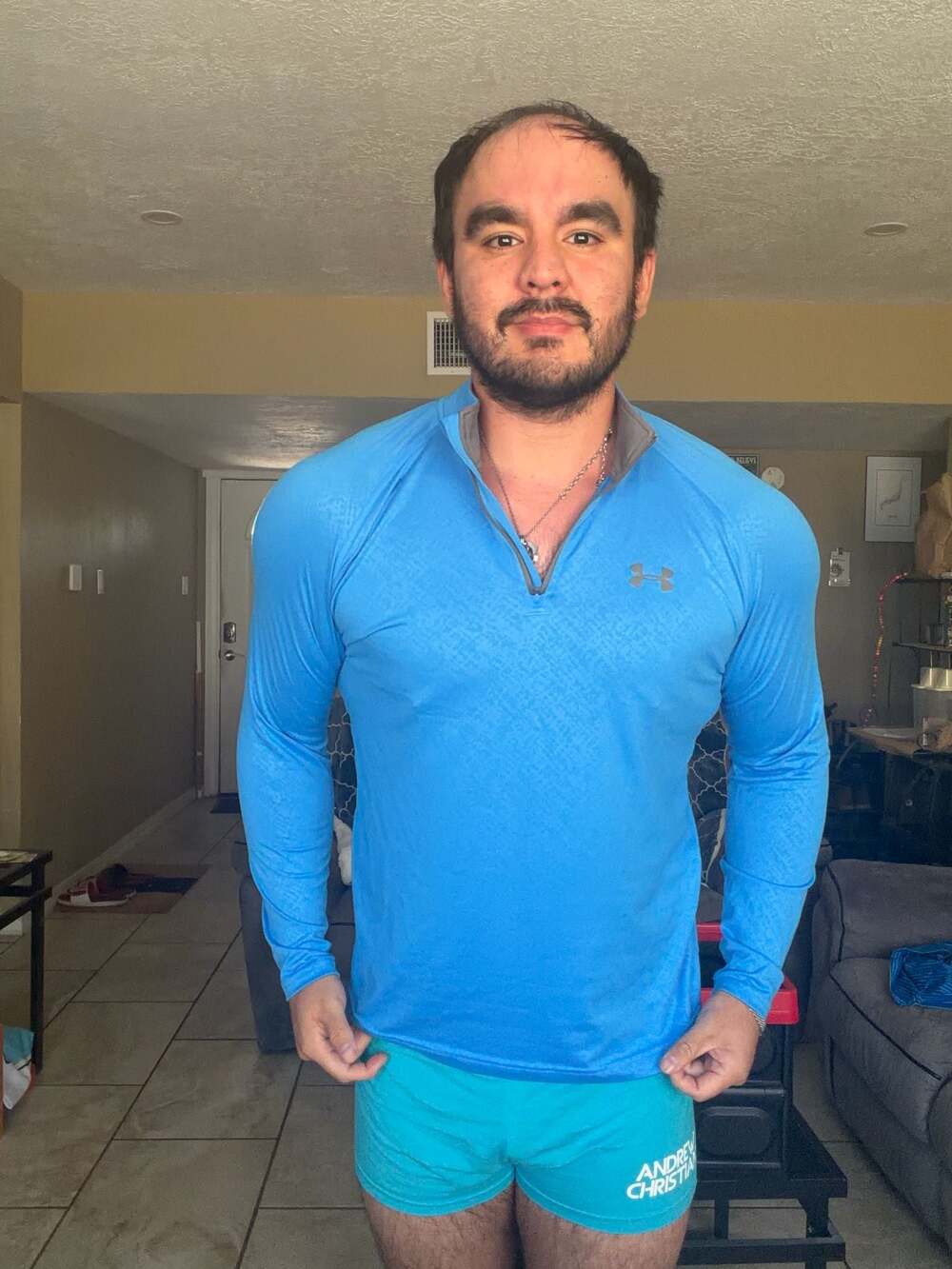 Under Armour HeatGear 1/4 Zip Pullover Blue Size Small